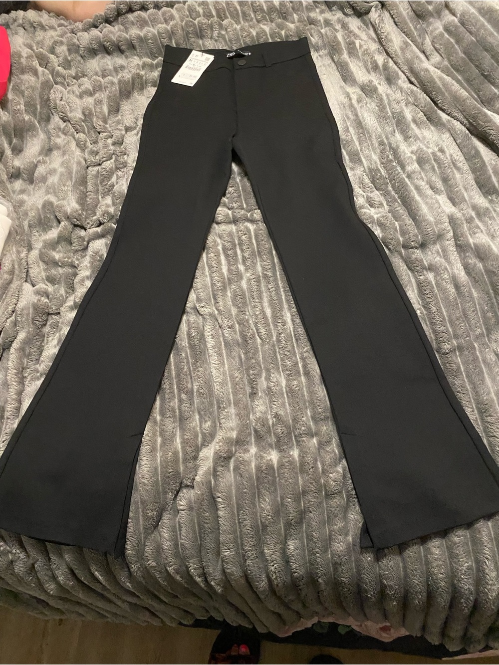 Zara Black Slim Stretch Pants - Picture 2 of 4